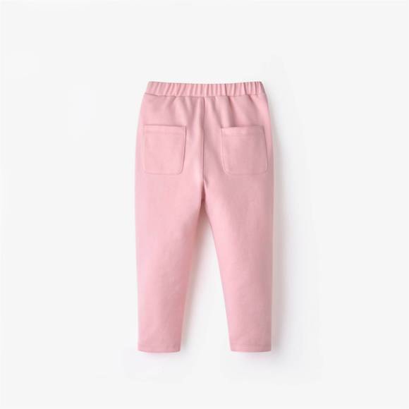 NEW AIMAMA toddler girl ruffled pocket pant in pink - Picture 2 of 4